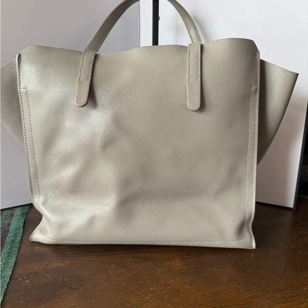 Furla Elegant Gray and Tan Tote - Picture 6 of 10